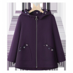 Suur suurus 200 jini tuulejope keskealistele naistele - Stiilsed kevad- ja s&uuml;gispealisr&otilde;ivad emadele ja vanaemadele 3XL lilla