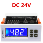 STC-8080A+ 12V 24V 220V Temperatuurikontroller Regulaator K&uuml;lmkapp S&uuml;gavk&uuml;lmik Kontroller K&uuml;lmutus Frostialarm Kahe anduriga black