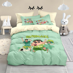 Anime Krayon-Shin-Chan Voodipesukomplekt 2/3 tk Multikas Hin-Chan Tekikott Padjap&uuml;&uuml;r 3D Prindid Teismelistele Lastele Tekikate 100x135cm-2pcs white