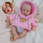 8-tolline v&auml;ike t&auml;issilikoonist realistlik Reborn-nukk miniatuurne pestav simulatsiooninukk elutruu magav vasts&uuml;ndinud beebi nukk lastele vanuses 3+ aastat girl doll
