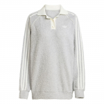 Adidas Originals FW25 Boucle L&otilde;tv l&otilde;ige Triibuline pikkade varrukatega polo s&auml;rk Naiste topid KS7791 XL