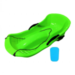 Lumesaan Kelk Istmepadjaga Klassikaline M&auml;estlaskumise K&otilde;rge Seljatoega Piduritega 2-le Inimesele Liivasuusakelk Murukelklaud roheline