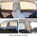 1 paari autokardin universaalne taga-/k&uuml;ljeakna p&auml;ikesevari kardin Baby Travel UV-kaitsega auto p&auml;ikesesirm matkaauto 50x39cm elastic bandU2f