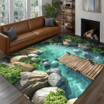 3D Kalatiigi Vaip Elutoa Lasteaia Vaip K&ouml;&ouml;gi Vaip P&otilde;randavaip Kodu Vannitoa Vaip Kalastushuviline 80x120cm black