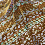 1m*1,4m Tume pruun V&auml;rv Brokaat Lilleline Muster Sametkangas Aafrika Žakardkangad DIY &Otilde;mblemiseks Kleit Cheongsam 1meter tumepruun v&auml;rv