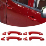 External Red Door lock Handle Guards Cover Trim For Chevy Silverado/Sierra 14-17