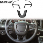 Auto roolikatte dekoratiivkate 2015-23 Dodge Challenger Charger Durango jaoks 3PCS STEERIING WHEEL TRIM