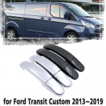 Must s&uuml;sinikkiust autok&auml;epide V&otilde;i kroomitud ukselingi kate Ford Transit Custom 2013~ Autotarvikud Kate 2014 2015 2016 0 Keyhole 4 Door