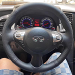 For Infiniti FX FX35 FX37 FX50 2009-2014 Hand-stitched suede non-slip Car Steering Wheel Cover Leather