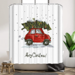 V&auml;rvilised vannitoakardinad Lilleline Pol&uuml;estertr&uuml;kk Veekindel Pestav Kaasaegne Kardinakomplekt Konksudega Kodu Valge Du&scaron;ikardin 2pcs*90x180cm