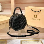 V&auml;ike &uuml;mmargune kott, Naiste uus moodne ja mitmek&uuml;lgne kott, Naiste k&auml;eshoitav crossbody kott must