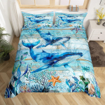 Vaala tekkikatted lastele teismelistele Tekikatted Suurus Queen Twin Kerge Sulet&auml;idisega Toakujundus 2 padjap&uuml;&uuml;ri 1 tekikate Tekki ei ole EU Single(135*200cm)3pcs blue