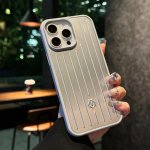 Tooge kingikarp laineline triip stiilne &auml;ripagas telefonikarp iPhone'ile 17 Pro Max 16 15 14 13 k&otilde;va l&ouml;&ouml;gikindel p&otilde;rkeraam luksuslik kate iPhone 16 Pro Max sinine