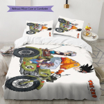 Dragon Ball Super Muster Voodipesu, Tekikomplekt Tekikate Padjap&uuml;&uuml;r Kodu S&uuml;nnip&auml;evakingitus (1 * tekikott + 2 * padjap&uuml;&uuml;ri, ilma s&uuml;damikuta) 135x200cm