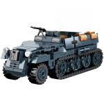 Teine maailmas&otilde;da WW2 Armee S&otilde;durid Soomuspoolhaagis Peajaam Tank Ehitusplokid Tellised Mudel DIY Monteerimism&auml;nguasjad Lastele