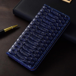 Python Ehtne Nahast Klapp&uuml;mbris Apple iPhone 6 7 8 X XS XR 11 12 13 14 15 16 16e Pro Max Plus Mini Telefonrahakott &Uuml;mbrised iPhone 16&Genuine Leather sinine
