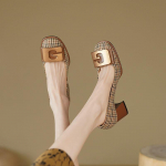 Naiste Suvine Jalatsid Pumbad K&otilde;rged Kontsad Kingad Naised 2024 Kontsaga Plokk-konts Massiivne Kontor Luksusbr&auml;nd Moetrend Kinga 41