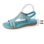 Suurused Kingad Naistele Suvi Mood Naiste Elastsed Rihmad Platvorm Kiilud Kingad Rhinestone Sandaalid Vabaaja Naiste Kingad 43 sinine