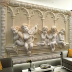 Tapeet 3D inglikuju reljeefiga seinamaaling elutuba diivani taustsein tapeet 200 cm(W) x 140 cm(H)