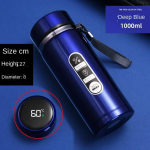 800ML-1L Roostevabast terasest termospudel LED-temperatuurin&auml;idikuga Teevee pudel Vaakumkolb Kaasaskantavad tassid Vee pudel 500ML