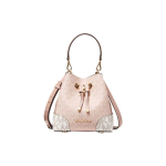 Michael Kors MK Mercer Gallery Series Vintage V&auml;rviplokkiga T&otilde;mblukuga L&otilde;uend ja PU Koppkott Naiste kotid Roosa Valge 32S0GZ5C0V-BALLET-MULTI Basic Set (Bag+Dust Bag)