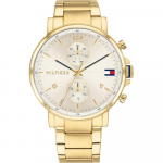 Tommy Hilfiger Daniel Kuldne Kuldne Roostevabast Terasest K&auml;ev&otilde;ru Meeste Kvartsikell 1710415 kuld