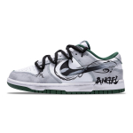 Nike Dunk PU Coverage Slip Resistant And Abrasion Resistant Low top Skateboard Shoes Unisex Black Gray White DD1391-101(Team28-) 43