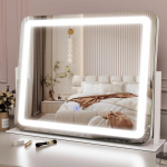360&deg; p&ouml;&ouml;rlev LED-meigipeegel 3 v&auml;rviga h&auml;mardatava puutekontrolliga 50x40cm valge