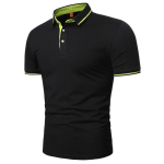 Suvine l&uuml;hikeste varrukatega polos&auml;rk Meeste vaba vabaaja puuvillased polos&auml;rgid Meeste topid Mood meeste riided 4XL must