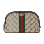 Gucci Ophidia GG Monogram Punutud Muster Disain Kaetud Kangast Meigikott V&auml;ike Suurus Naiste Stiil Beež Pruunide Plaastritega Gift Set(Basic Set+Box+Shopping Bag) pruun/beež