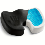 T&auml;iustatud geel-m&auml;luvahu istmepadi kontorisse ja autosse Memory Foam Cushion must
