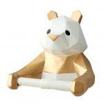 1 komplekt WC salvr&auml;tikuhoidja Seinale kinnitatav isekleepuv vaigust rippuv Panda mustriga rullpaberi jaoturi riiul kodu jaoks kuldne