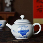Jingdezhen Vintage portselanist keraamiline infuser teekannu kurn jasmiin Oolongi lilledele Te Guan Yin teetseremoonia 4
