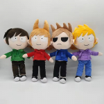 4 tk/komplekt Tom Eddsworldi pehmed m&auml;nguasjad Armas Tord Eddsworldi figuur Pehmed nukud Beebi pehmed t&auml;idisega m&auml;nguasjad Padjad lastele J&Otilde;ULUKINGID valge