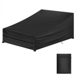 Veekindel aiapiknikukate 1/2-kohaline 210D Oxford Tuulekindel v&auml;li-p&auml;ikesetoolikate UV-vastane terrassipiknikukate 210x75x40x80CM must