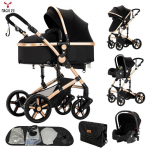 3-in-1 vanker Magic ZC Vanker Vanker trio 3-in-1 Vanker &Uuml;he kl&otilde;psuga kokkupandav Alumiiniumisulamist raam K&auml;ekott Kuldne must must