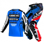 motokrossi riietekomplekt lastele Noorte s&auml;rgi ja p&uuml;kste komplektid laps roheline Mootorratta must 3 4 5 6 7 8 9 10 aastat Maastikus&otilde;idu &uuml;likond sinine oranž Enduro kross poiss t&uuml;druk XL-26