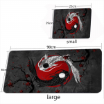Koi Hiirematt XXL Yin Yang Lauamatt Kontoritarbed Hiirematt Hiina Stiilis Arvutilaudamatt Kalad Lauamatt Suur 500X1000MM 290X250X2MMoverlock