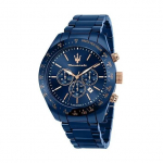 Maserati Traguardo Kronograaf Roostevabast terasest Sinine sihver Sukelduja Kvarts R8873650002 200M Meeste k&auml;ekell sinine