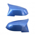 2 tk Tahavaatepeegli korpus Auto stiil Sarve disain Sinine T&auml;iuslikult sobiv K&uuml;ljepeegli kate 51167292745 51162222543 51162222544 BMW F30 F32 F35 jaoks sinine