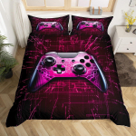 M&auml;nguri Tekikatted Komplekt &Uuml;heinimesevoodi Suuruses, Videom&auml;ngude Voodipesu Komplekt Lastele, Teismelistele, Moodne Poiste Multikas M&auml;ngupuldiga Tekikatted Komplektid 135x200cm