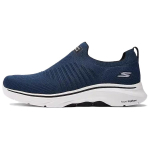 Skechers Go Walk 7 Mugavad Mitmek&uuml;lgsed Hingavad Toetavad K&otilde;rgendatud Madalad Vabaajajalatsid Meeste toss Sinine Must 216634-NVBK 43 white