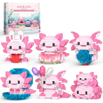 Kvaliteetne 6 tolli Kvaliteetne 1 Kvaliteetne Axolotl Kvaliteetne Ehitus Kvaliteetsed Klotsid Kogumiskomplekt Isekokkupandav Kvaliteetsed Loomad With box pink