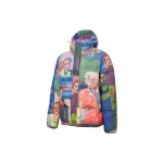PUMA x Kidsuper Studio Prinditud Puhvpalljope 'Sinine Punane Roheline Lilla' Meeste 531186-02 M gray