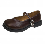 Naiste Mokassiinid Kingad Klotsid Platvorm &Uuml;mar Varvas Vabaaja Naiste Tennised Korterid Oxfords Briti Stiil S&uuml;gis Madal Suu Slip-on Cr 35 pruun