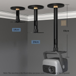 Siying Home Tugev Teleskoopiline Telerikinnitus Ultra-Laser Projektori Kinnitus Nut N1SProN1S-ile Reguleeritav Lagi Kinnitus Aluminum Alloy black