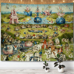 Hieronymus Bosch Maaiste Naudingute Aed Vaip Seinakunst Dekoor Maalid Retro Vaibad Esteetiline Toa Kaunistus Plakatid 320x180CM