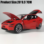 1:24 Model Y Facelift Maastikuauto SUV Sulamist Metallist Valatud Mudelauto Heli ja Valgusega T&otilde;mmatav Laste M&auml;nguasi Kogumisobjekt S&uuml;nnip&auml;evakingitus punane