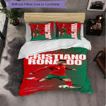 Cristiano Ronaldo Teemaline Voodipesu 3-osaline Tekikoti Komplekt Dekoratiivne Voodipesu Teismeliste Toa Kodu Kaunistamiseks 140cm*210cm