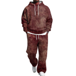 Meeste 2-osaline kiht-hoodie ja cargo-p&uuml;kste komplekt elastse v&ouml;&ouml;paelaga vabaaja kandmiseks L black